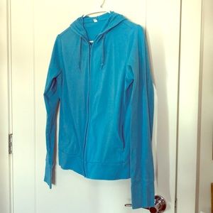 Sky blue Uniqlo cotton zip hoodie